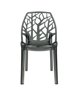 Cornelia Modern Spring Cut-Out Tree Design Stackable Dining Chair
