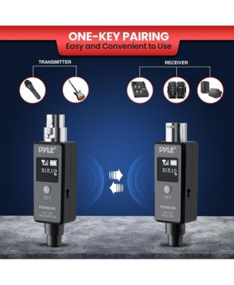 Multifunctional UHF Wireless Adapter for Dynamic Microphones - 48k UHF Digital, USB Rechargeable, Up to 90ft Range