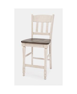 Madison County Rustic Reclaimed Pine Farmhouse Slatback Counter Stool (Set of 2)