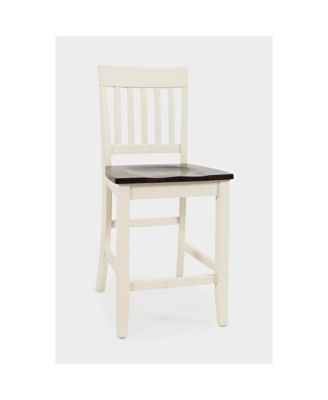 Decatur Lane Farmhouse Solid Wood Counter Stool (Set of 2)
