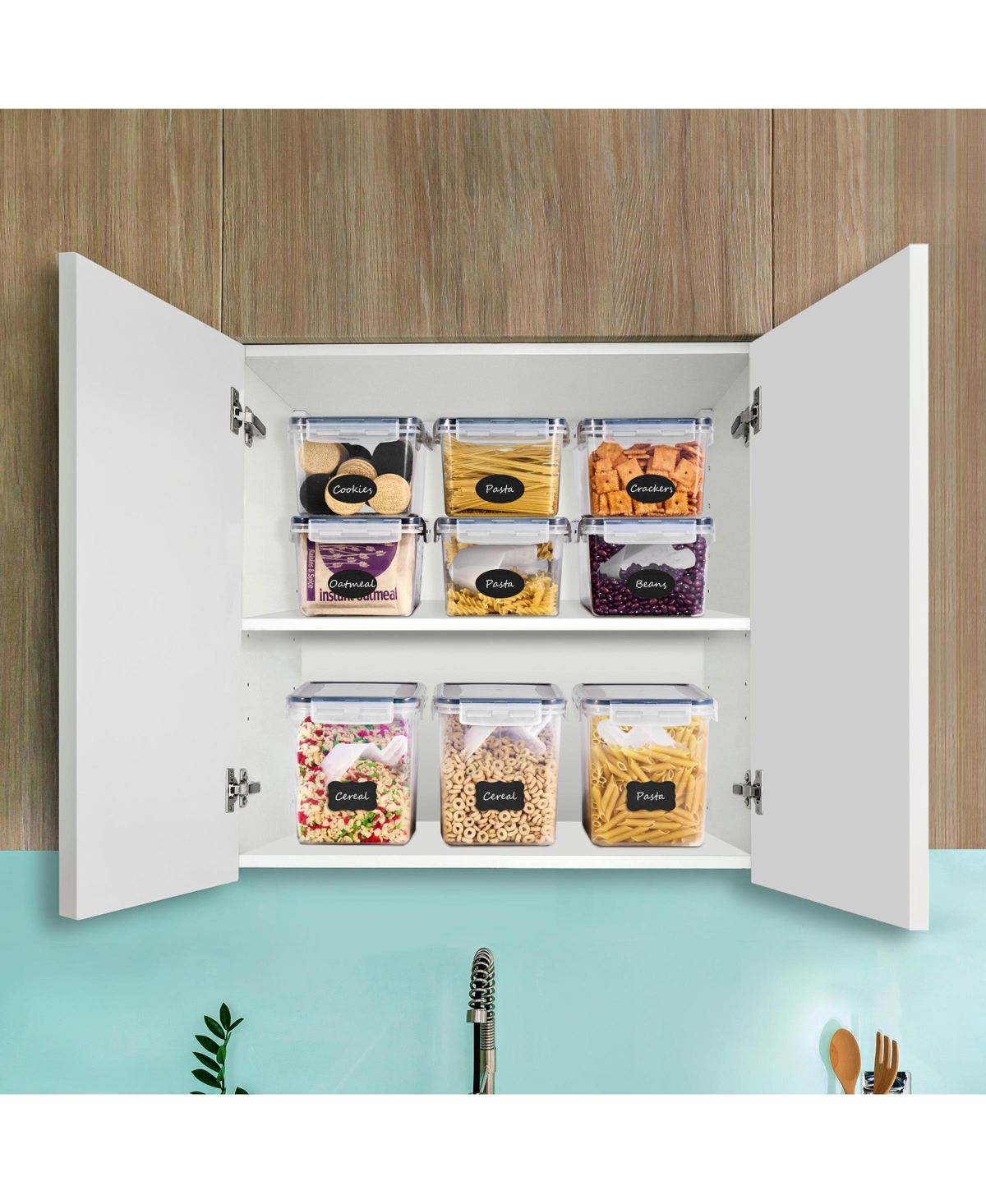 Sorbus 4 Pack (108oz/13.5cups) Airtight Food Storage Containers with Lids
