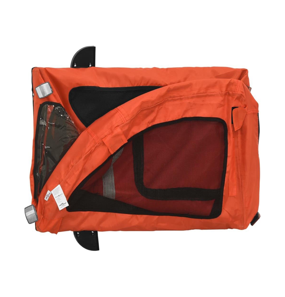 vidaXL Pet Bike TrailerOxford Fabric and Iron - Orange