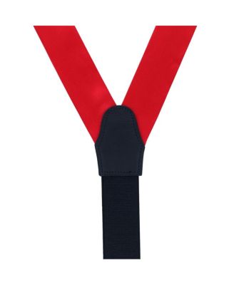 Men's Dutton Solid Color Silk Button End Suspenders