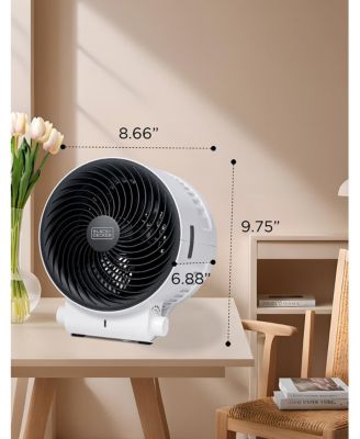 BLACK+DECKER Dual Function Desktop Heater & Fan, 3 Settings, 750W/1500W Space Heate, White