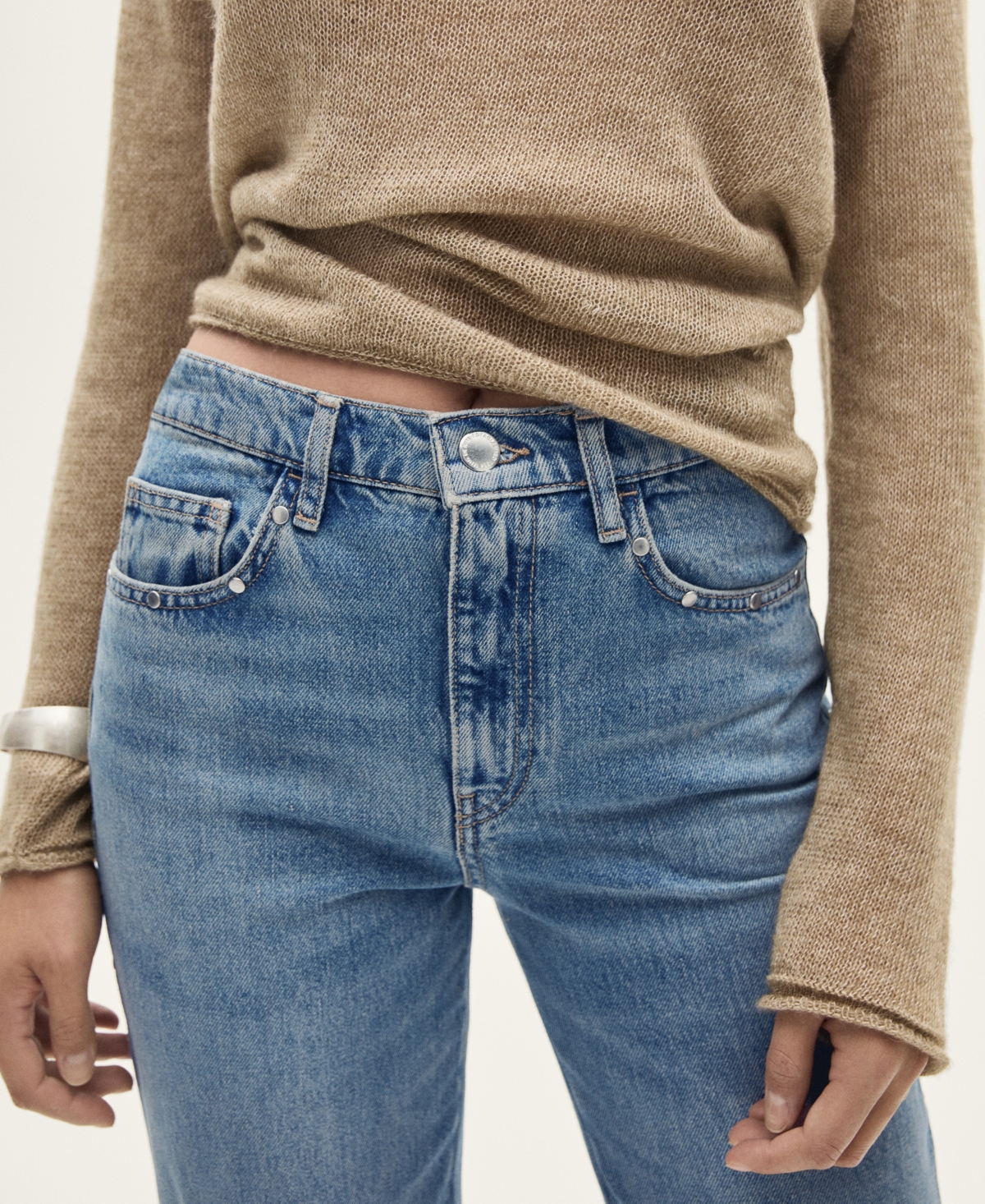 Mango Women's Decorative Studs Billie Jeans