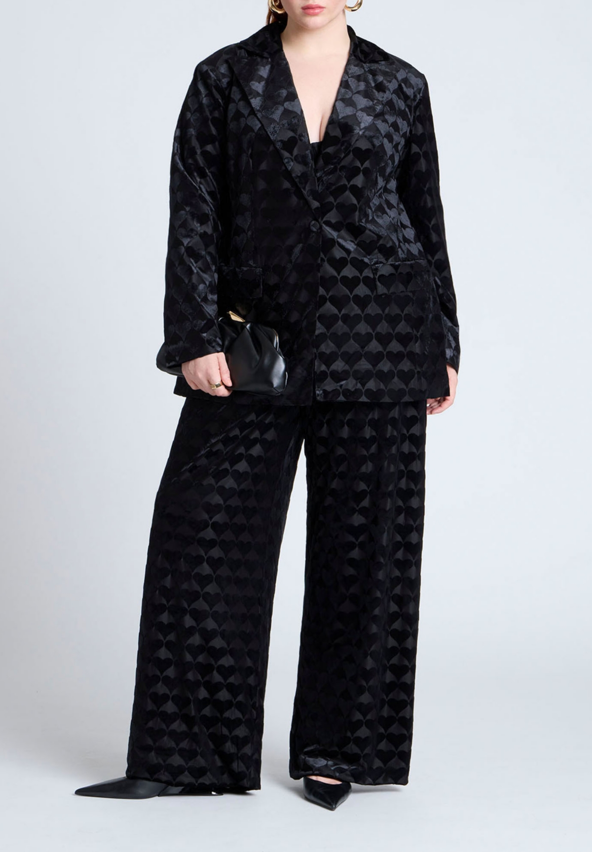 Eloquii Plus Size Heart Velvet Blazer