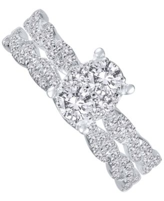 Diamond Braid-Inspired Bridal Set (1 ct. t.w.) in 14k White Gold