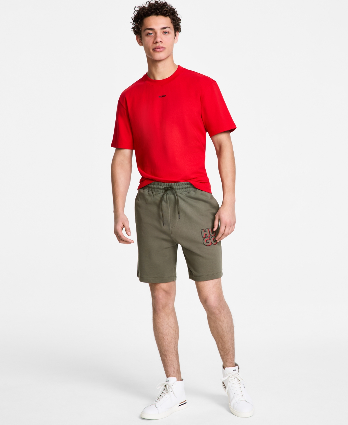 Shop Hugo Boss Men's Dapolino Relaxed Fit Short Sleeve Logo T-shirt In Open Pink