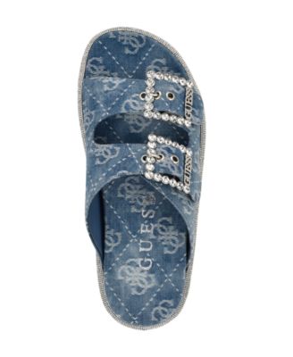 Women's Funzya Embellished Double Band Footbed Sandals