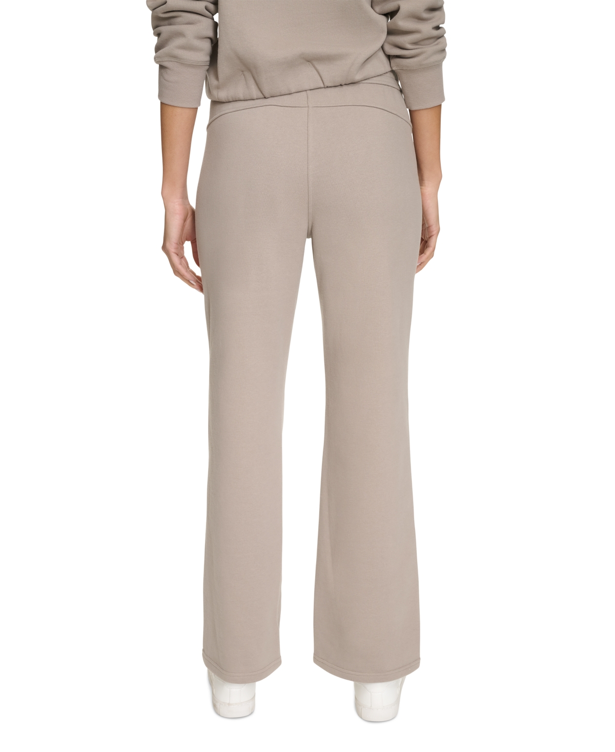 Calvin Klein Women's Fleece High-waist Angled-pocket Sweatpants In Moonrock
