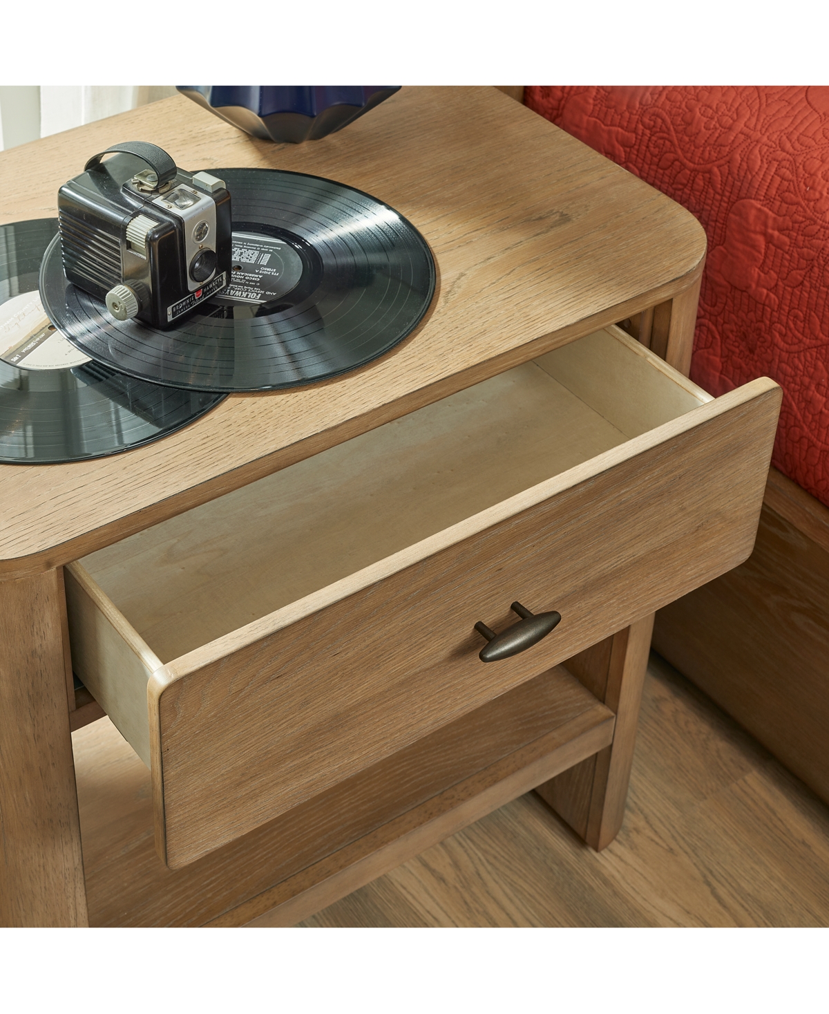 Macy's Nordic Open Nightstand In Brown