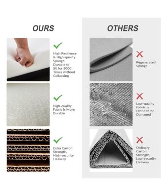 29" Linen Bar Stool Set of 2,Beige Upholstered Bar Stool with Rattan Back-Maison Boucle