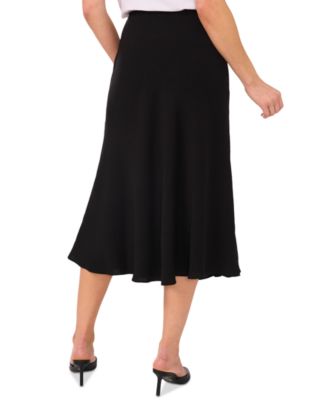 CeCe Women's Flared Bias Midi Skirt