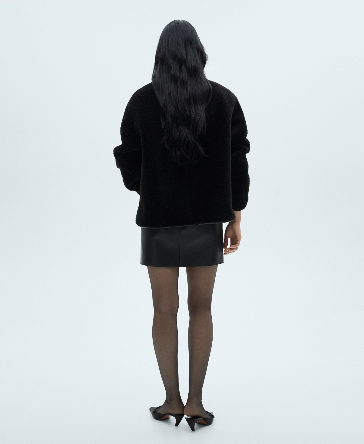 Mango Jacket Black In Black