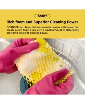 Kproduct4u K-CORNSSIL 6 Layers PLA Mesh Scrubber, 5 pcs