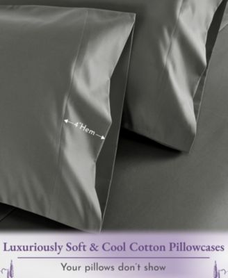 Luxury 1000 Thread Count Standard / Queen Pillow Cases Set of 2 Cotton - 100% Cotton Sateen,Crisp and Cooling Pillow Cases