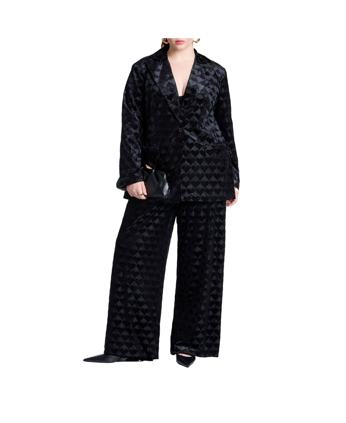 Eloquii Plus Size Heart Velvet Pant