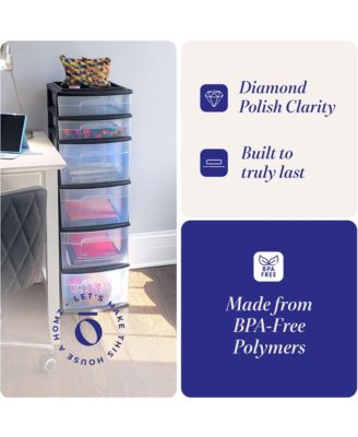 6-Drawer Plastic Bedroom & Closet Organizer Storage