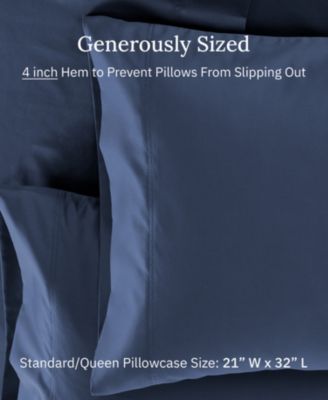 Crisp and Cool Standard/Queen Pillow Cases Set of 2 – Luxuriously Soft Hotel Quality 600 Thread Count, 100% Cotton Sateen,