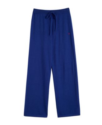 Women's Snoopy Nautical Wide Leg Wool Cashmere Pants