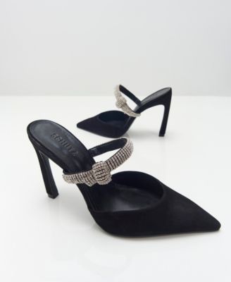 Schutz Women's Cultivated Pearl Curve Pointed Toe Pumps - Macy's