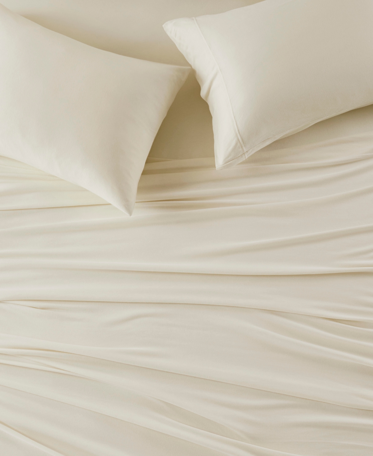Intelligent Design Jersey-knit Cotton Blend 3-pc. Sheet Set, Twin Xl In Cream