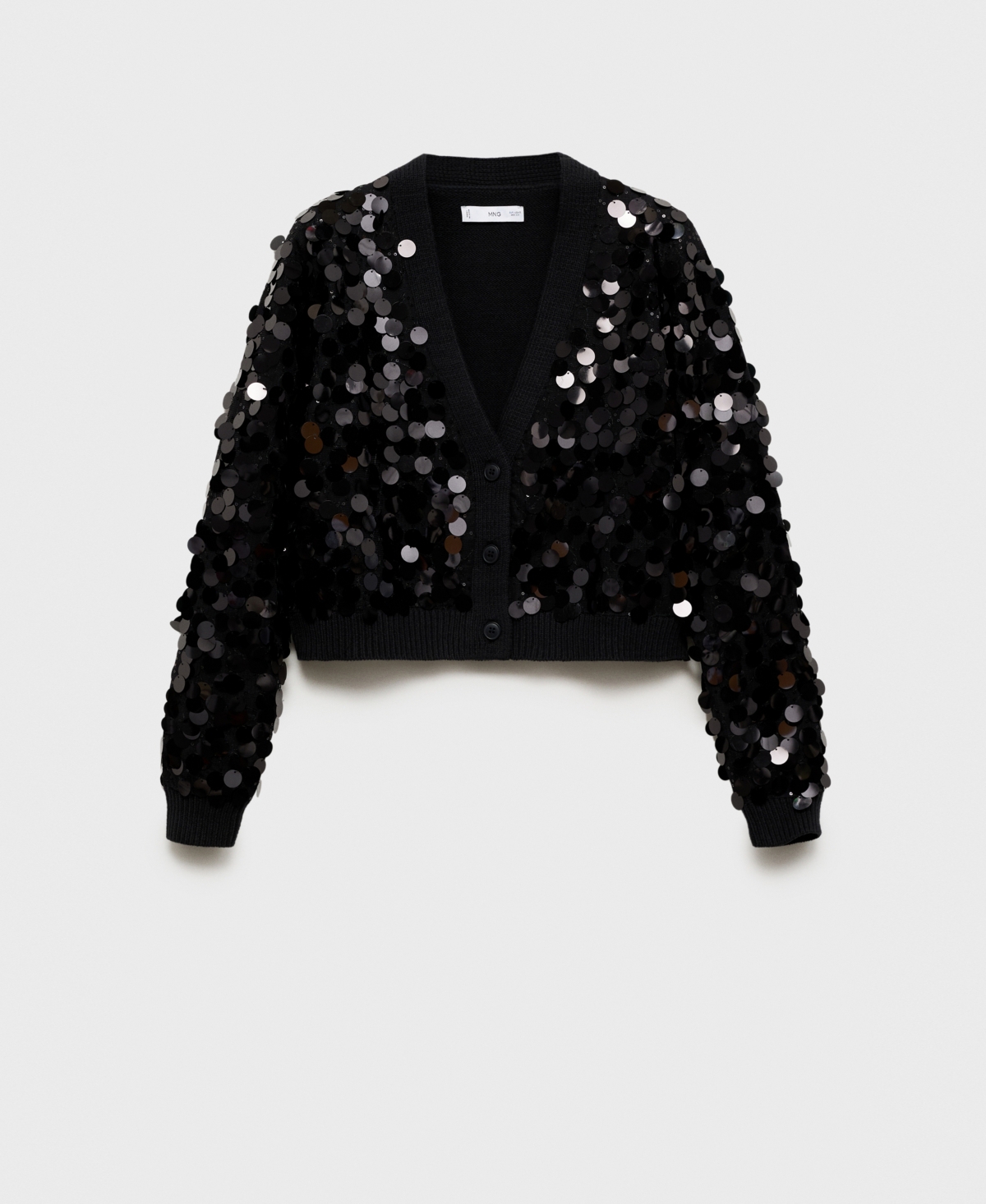 Mango Women's Paillettes Knit Cardigan