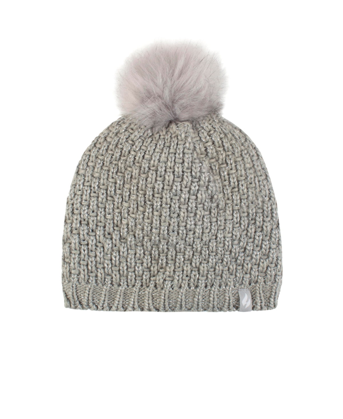 Heat Holders Corsica Basket Weave Pom-pom Hat In Gray