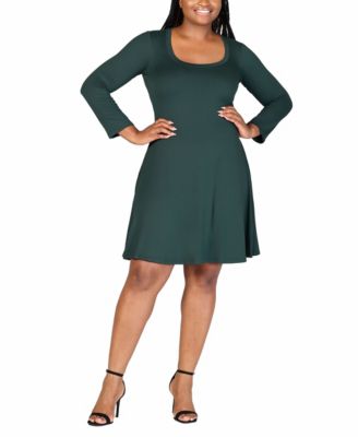 Plus Size Flared Dress
