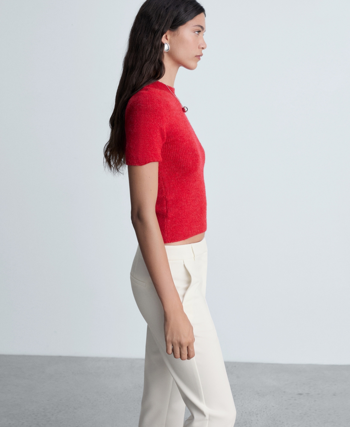 Mango Women's Pleat Straight Trousers