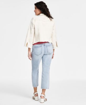 Shop Liverpool Los Angeles Womens Embroidered Floral Jacket Knit Top Jeans In South Beach