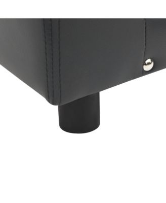 Dog Sofa 31.9"x16.9"x12.2" Faux leather (100% polyurethane) and plush (80% polyester, 20% cotton)