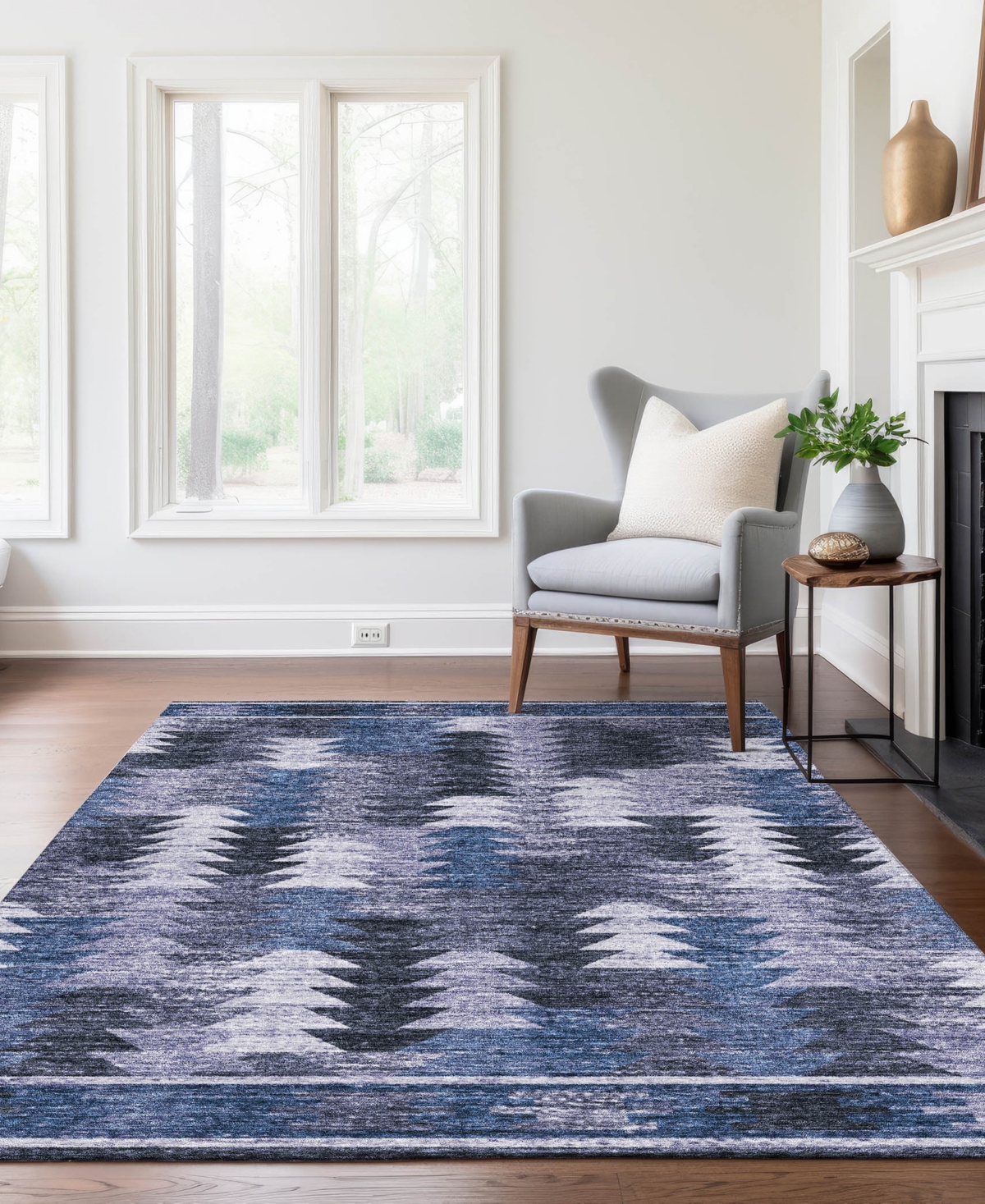Addison Chantille Machine Washable Acn798 2'6''x3'10'' Area Rug In Blue