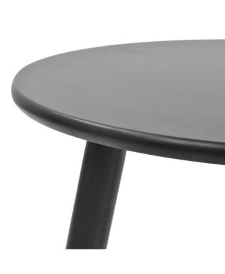 Side Table Set of 2 Black Solid pinewood legs, MDF top Small