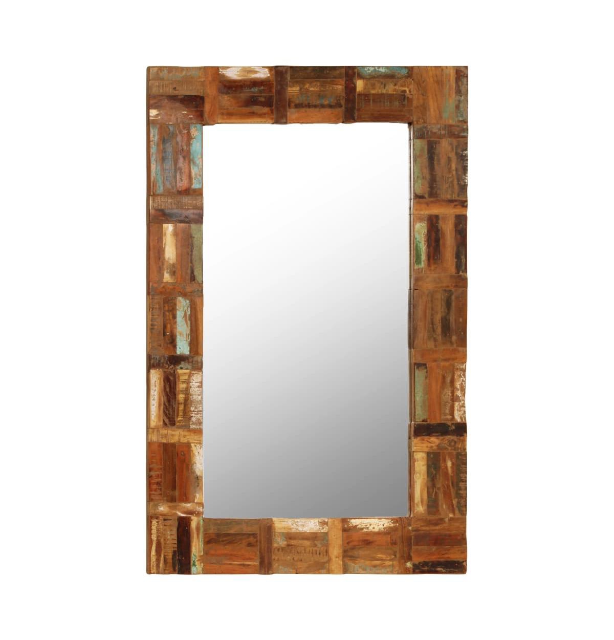 vidaXL Wall Mirror Solid Reclaimed Wood 23.6