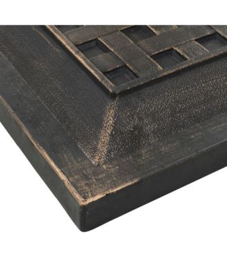 Parasol Base Square Polyresin 26.5 lb Bronze