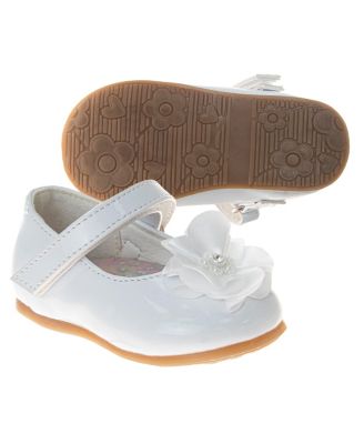 Infant Girls Hook and Loop Flowery Dress Shoes