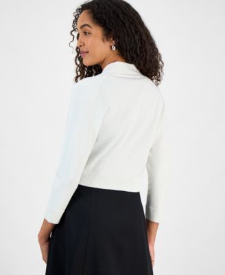Petite Open Front Cropped Shrug