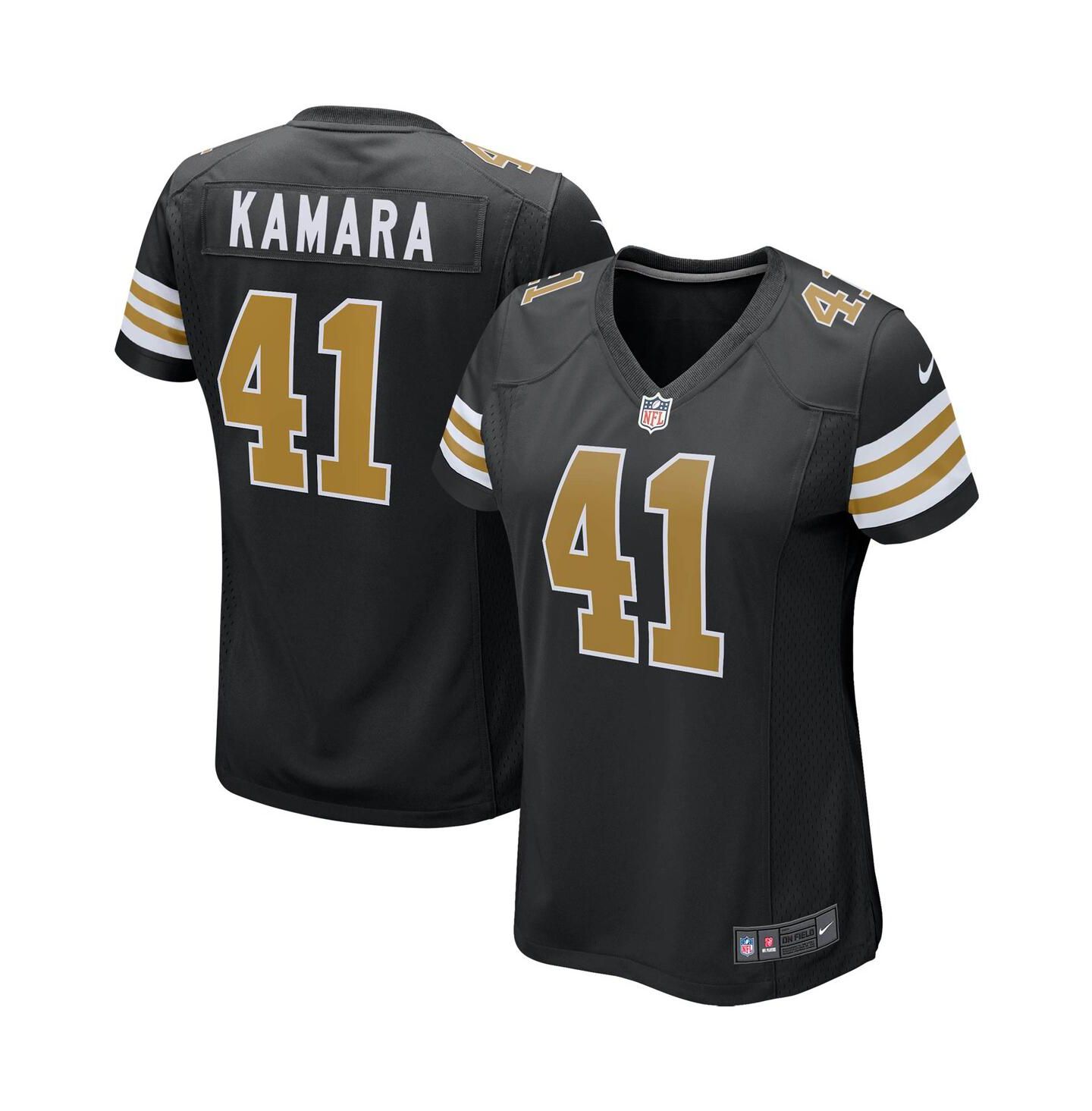 Женский топ Nike Alvin Kamara Black New Orleans Saints Player Jersey — фото 1