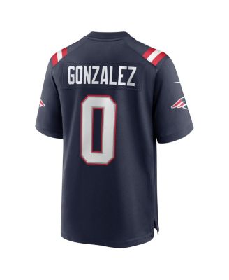 Men's Christian Gonzalez Navy New England Patriots Team Game Jersey