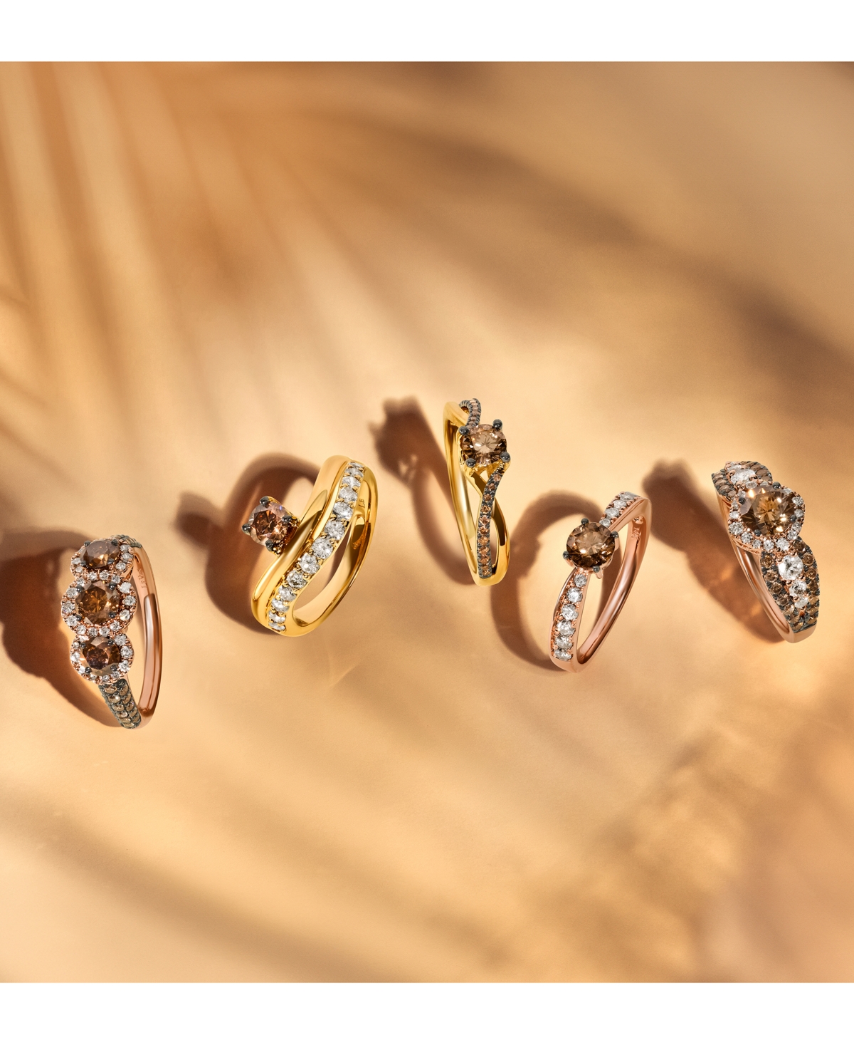 Le Vian Chocolate Diamond & Nude Diamond Ring (7/8 Ct. T.w.) In 14k Rose Gold In Gold