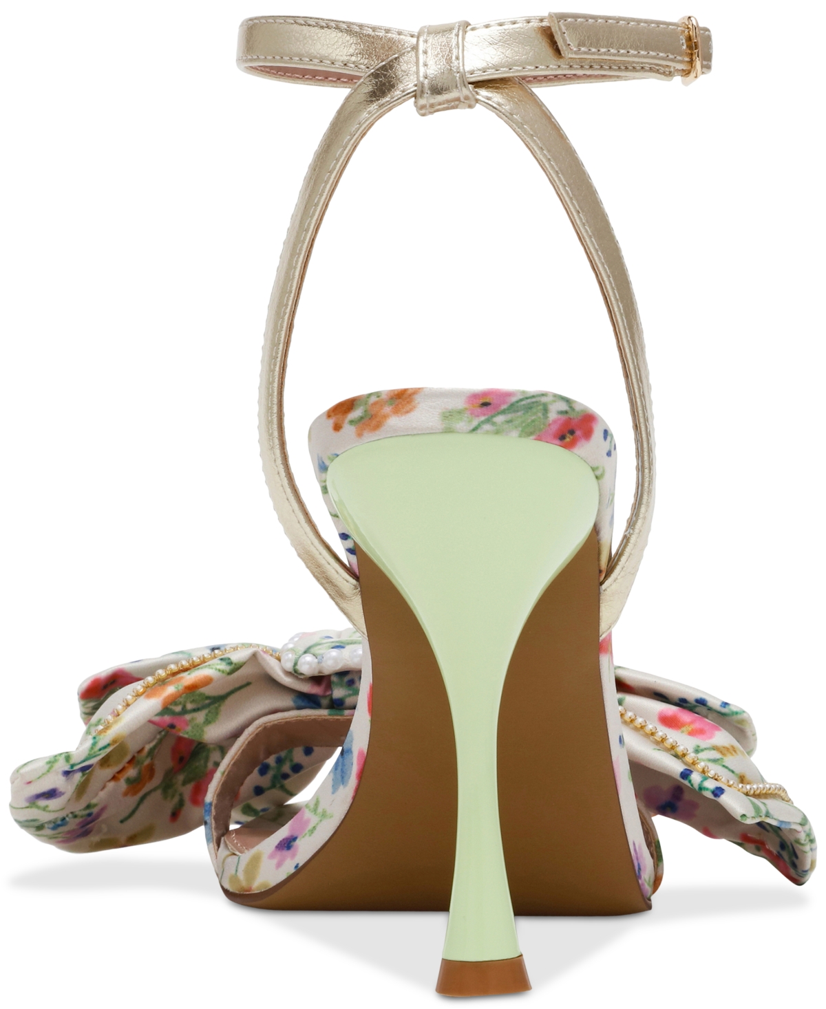 BETSEY JOHNSON WOMEN'S DENLY BOW TWO-PIECE STILETTO DRESS SANDALS 