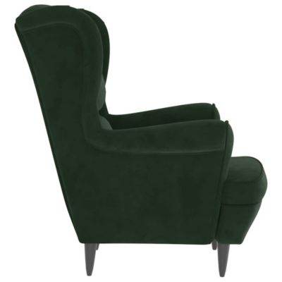 Armchair Dark green Velvet, Plywood Standard Armchair Other
