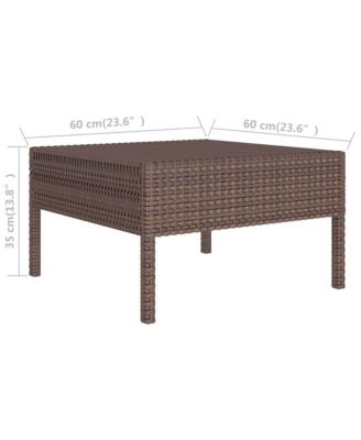 Garden Furniture Set Brown PE rattan 3 Piece Set Modular