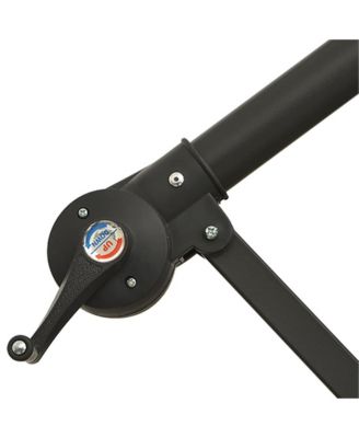 Cantilever Garden Parasol with LED Lights Black 137.8"