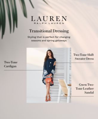Lauren Ralph Lauren Women's Two-Tone Cap-Sleeve Shift