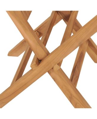 Folding Patio Chairs 2 pcs Solid Teak Wood