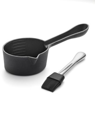 Cast Iron 10" Sauce Pot with Brush