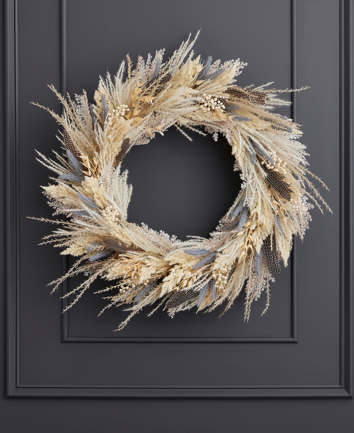 Seasonal 28" Fall Fields Bouquet with Pampas Wreath