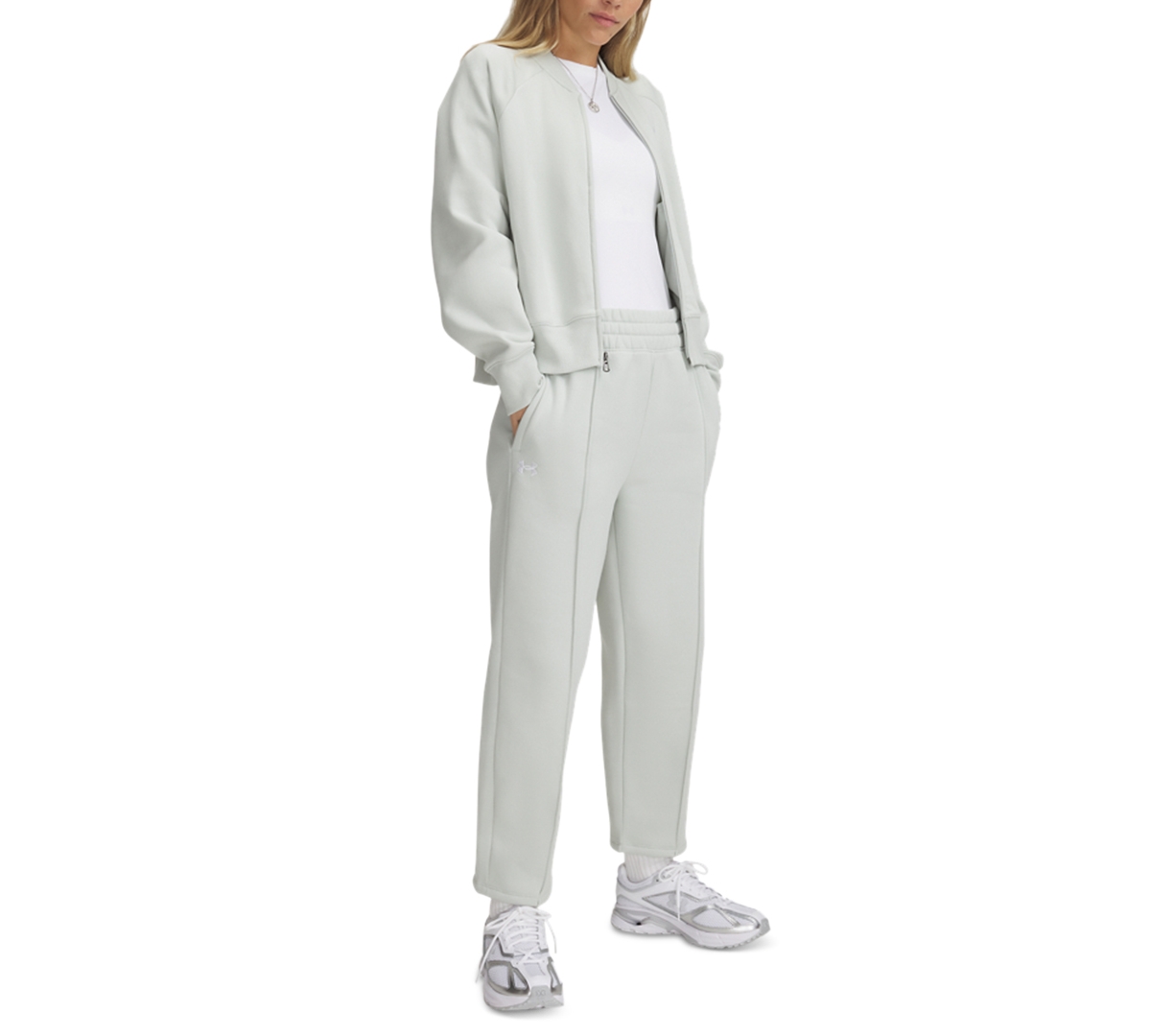 Women's Rival Fleece Pintuck Ankle Pants - Distant Gray Medium Heather